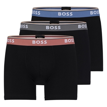 sorte Boss Underbukser med logo på  den farvede elastik