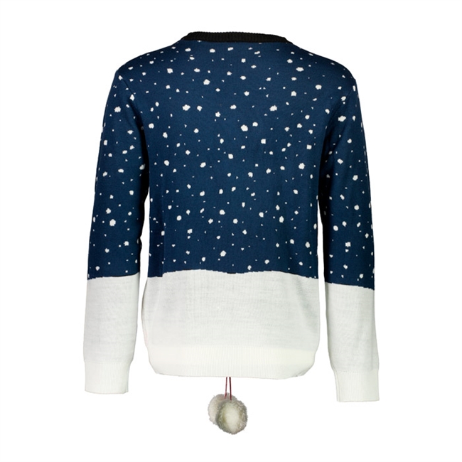 Komisk julestrik med snemand på fra Lindbergh