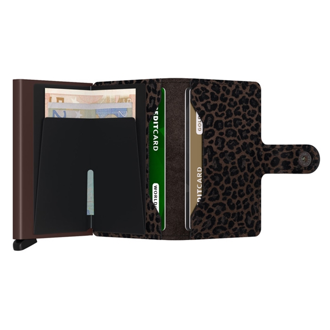 Secrid Mini Wallet Leopard Brun