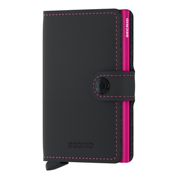 Secrid Mini Wallet Matte Black & Fuchsia