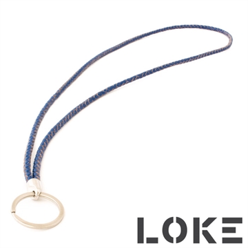 Læder Keyhanger Blå