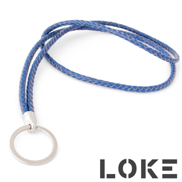 Læder Keyhanger Blå