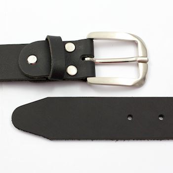 Bælte Ægte Læder Sort