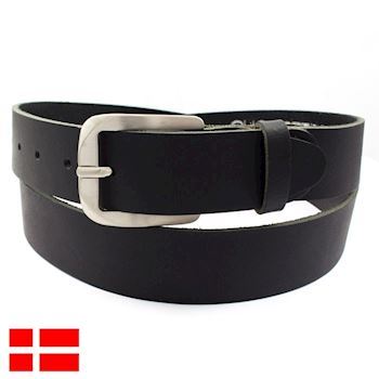 Bælte Ægte Læder Sort