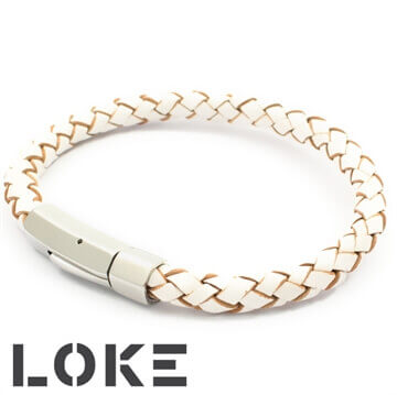 Armbånd Hvidt Læder 6mm