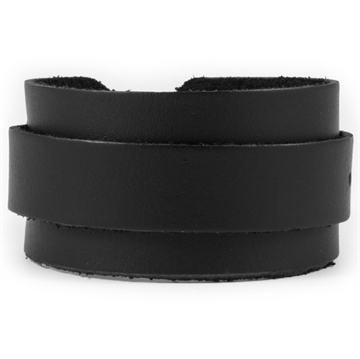 Herre Armbånd Læder Bred Sort