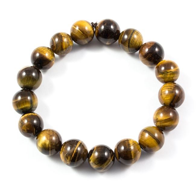 Tiger Eye Armbånd Brunt 12mm