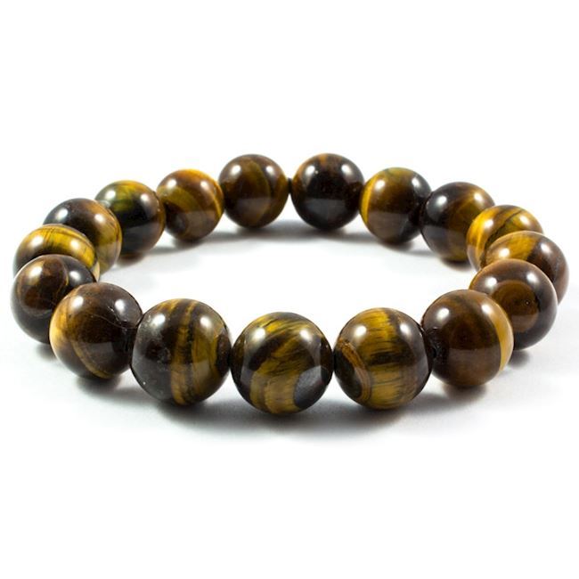 Tiger Eye Armbånd Brunt 12mm