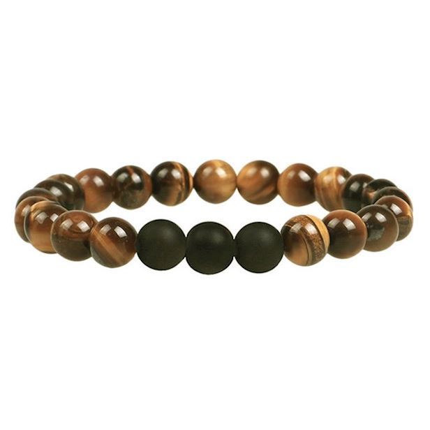 Armbånd Tiger Eye & Sort