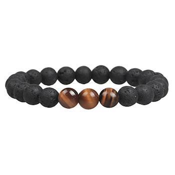 Armbånd Lava Sten & Tiger Eye