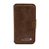 Brunt læder cover passer til IPhone 6 og Samsung Galaxy S5