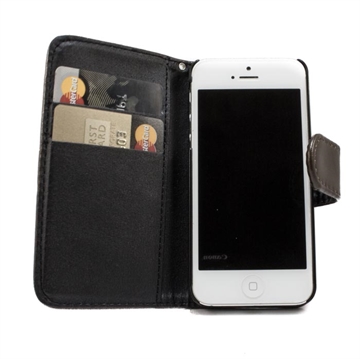 Elegant blankt læder cover til Iphone 5/5s