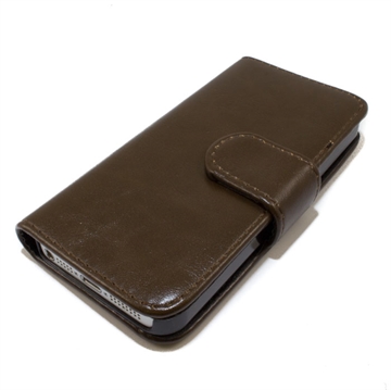 Elegant blankt læder cover til Iphone 5/5s