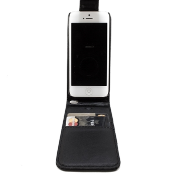 Sort cover i blødt læder passer til Iphone 5c