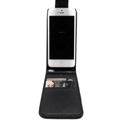 Sort cover i blødt læder passer til Iphone 5c