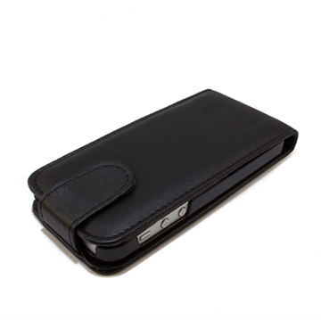 Sort cover i blødt læder passer til Iphone 5c