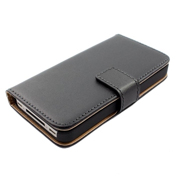 iPhone 5/5s Cover Sort Læder