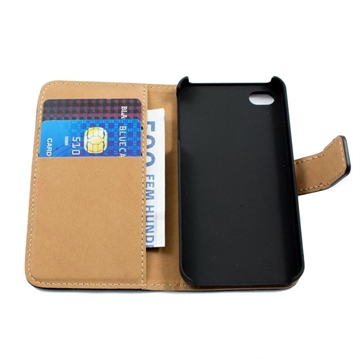 iPhone 5/5s Cover Sort Læder