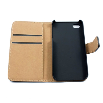 iPhone 5/5s Cover Sort Læder