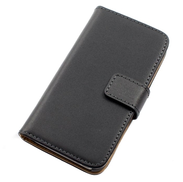 iPhone 5/5s Cover Sort Læder