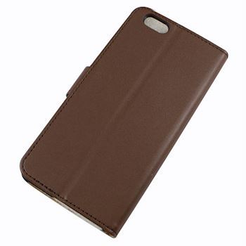 Brun Iphone wallet læder passer til Iphone 6