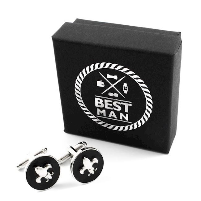 Manchetknapper Sort Skjold