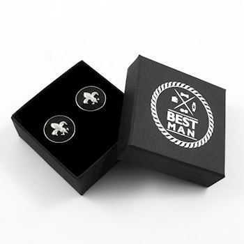 Manchetknapper Sort Skjold