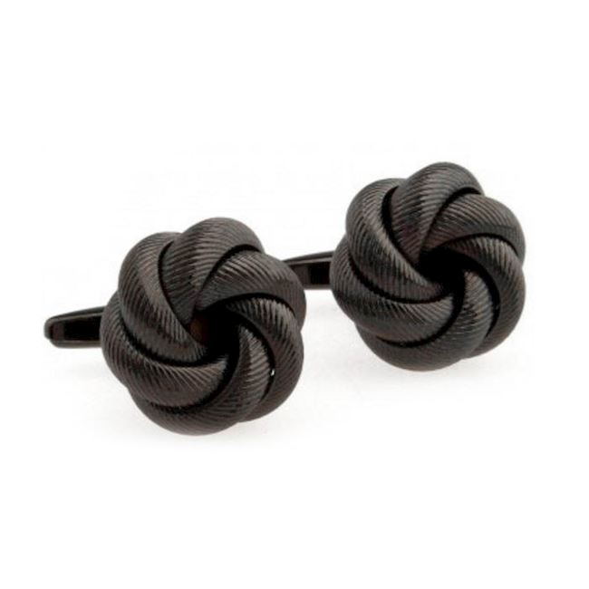 Manchetknapper Design Knot Black