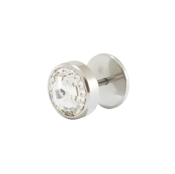 Herre Ørestik Zirkon Dobbelt Klar 10mm