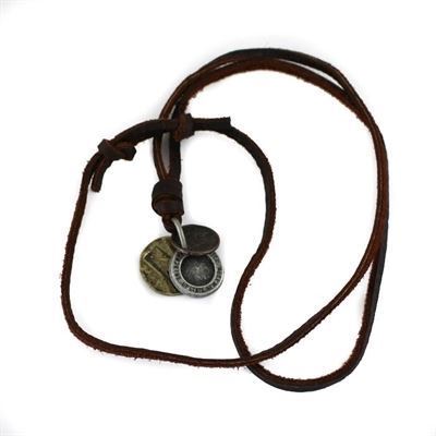 Læder Halskæde med vedhæng