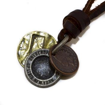 Læder Halskæde med vedhæng