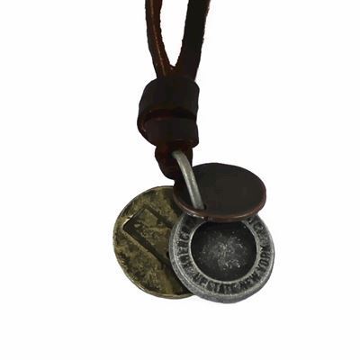 Læder Halskæde med vedhæng