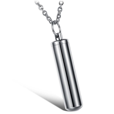 Cylinder halskæde sølv