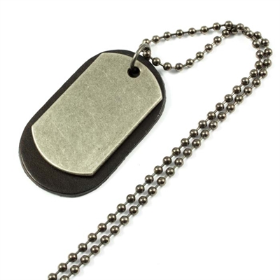 DogTag Halskæde Metal & Læder