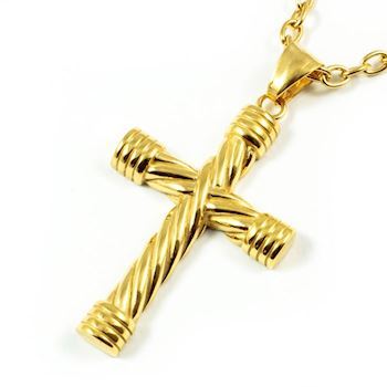 Massive Steel Cross Gold