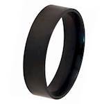 Sort Herre Ring 6mm