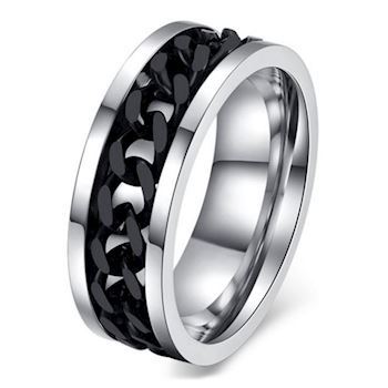 Black Chain Stål Ring