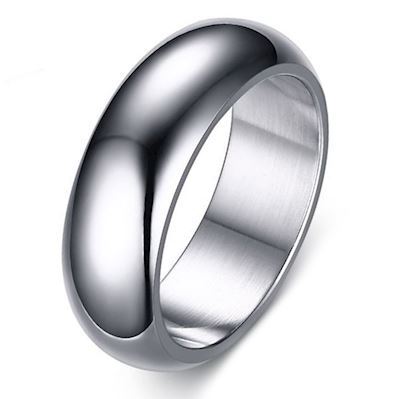Curve Ring Silver Steel
