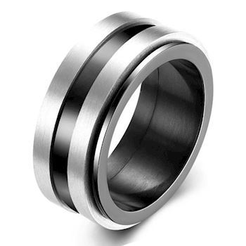Herre Ring Steel & Black