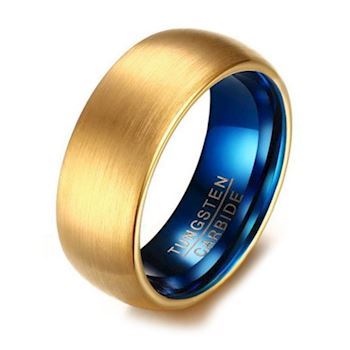Tungsten Ring Brushed Gold