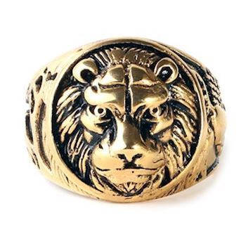 Herre Ring Gold Lion