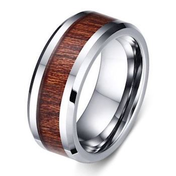 Tungsten Ring "Dark Wood"