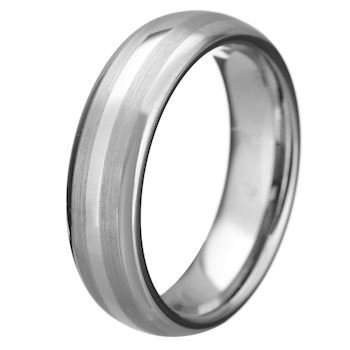 Ring Tungsten Duo Brushed 6mm