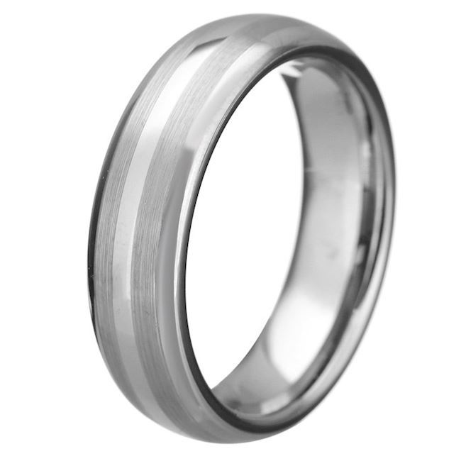 Ring Tungsten Duo Brushed 6mm