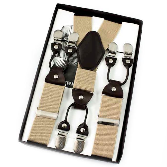 BestMan Bred Beige Sele med 6-Clips