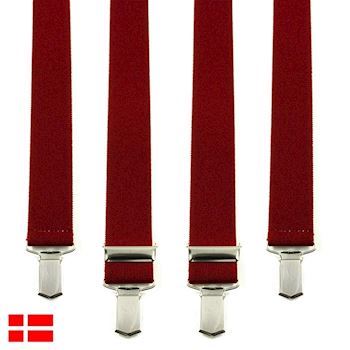 140 cm H-seler XXL Bordeaux Klassiske Brede 4-Clips