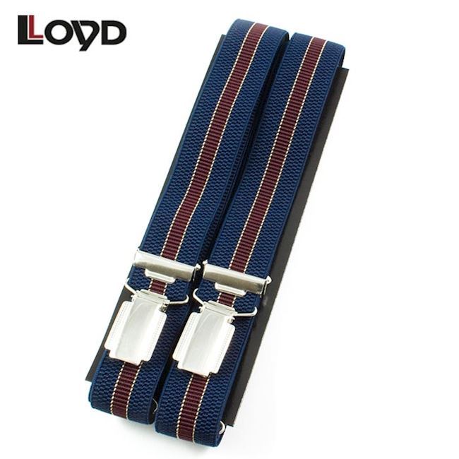 LLOYD H-Sele Stribet Navy/Bordeaux.