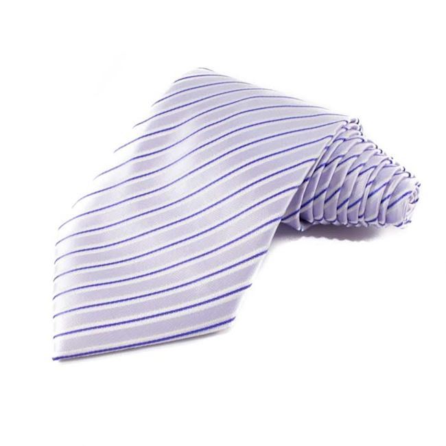 Marche Stribet Lyseblå Slips