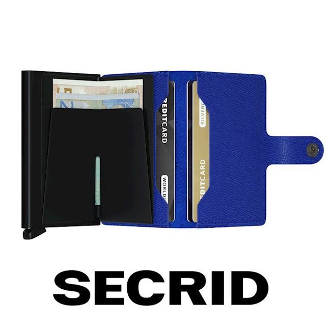 Secrid Mini Wallet Crisple Blue Black