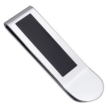 Money Clip Silver & Black